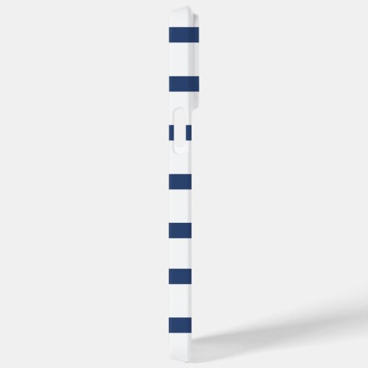 Blue Stripes Personalized Name Initiaal Case-Mate iPhone Case (Achterkant / Rechts)