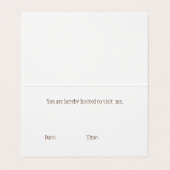 Blue Stripes Personalized Princess Play Date Visitekaartje (Binnenkant ongevouwen)