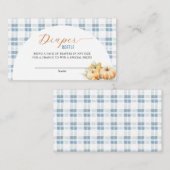 Blue Stripes Pompoen Luier Raffle Boy Informatiekaartje (Voorkant / Achterkant)