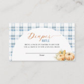 Blue Stripes Pompoen Luier Raffle Boy Informatiekaartje (Voorkant)