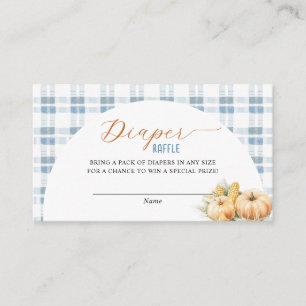 Blue Stripes Pompoen Luier Raffle Boy Informatiekaartje