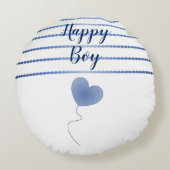 Blue Stripes Round Cushion Rond Kussen (Achterkant)