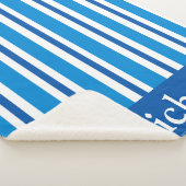 BLUE STRIPES SHERPA BLANKET DEKEN (3/4)