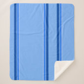Blue Stripes Sherpa Blanket Deken (Voorkant)