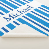 BLUE STRIPES SHERPA BLANKET DEKEN (3/4)