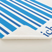 BLUE STRIPES SHERPA BLANKET DEKEN (3/4)