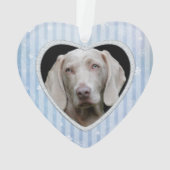 Blue Stripes Snowflake Pet Memorial Ornament (achterkant)