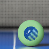 Blue Stripes Sport Minimalistische Moderne Naam Sj Pingpongbal (Net)