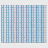 Blue Stripes & Starfish Zomer Roze Naadloos Gift Cadeaupapier (Vlak)