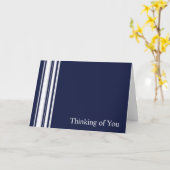 Blue Stripes Sympathy Card Kaart (Gele Bloem)
