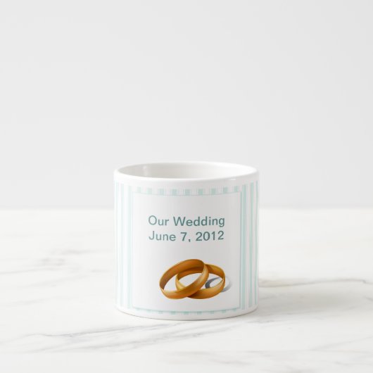 Blue Stripes - Wedding Rings Espresso Kop (Voorkant)