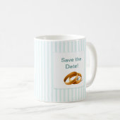 Blue Stripes - Wedding Rings Koffiemok (Voorkant rechts)