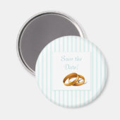 Blue Stripes - Wedding Rings Magneet (Voorkant / Achterkant)
