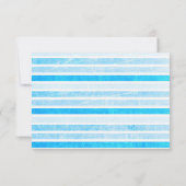 Blue Stripes Wedding RSVP-kaart RSVP Kaartje (Achterkant)