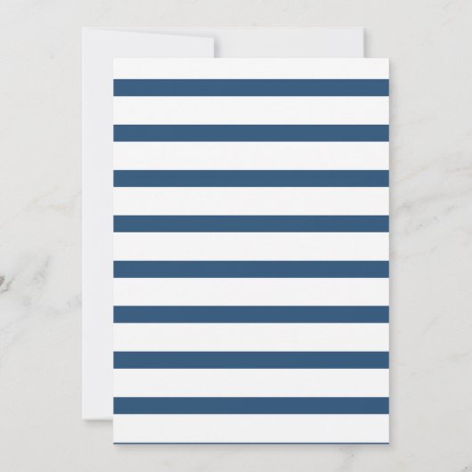 Blue Stripes zal je mijn bruidsmeisje uitnodiging (Achterkant)