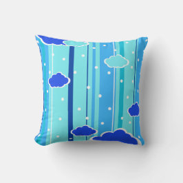 blue strips clouds dots kussen
