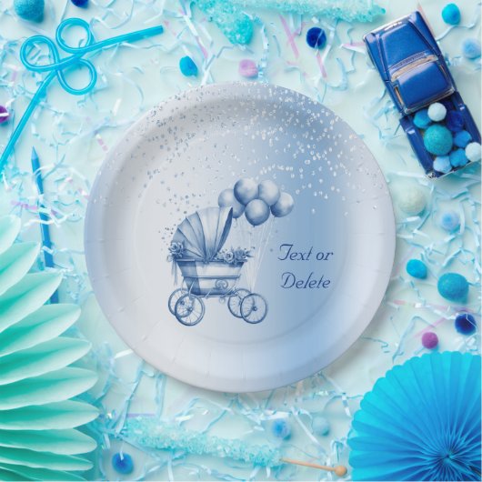 Blue Stroller Papier Bord (Feest)