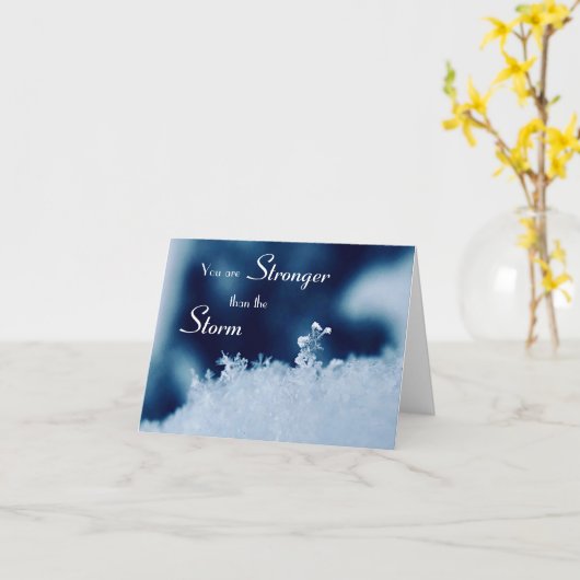 Blue Stronger Inspirerend Folded Wenskaart Kaart (Gele Bloem)