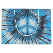Blue Stropdas-dyed Peace Groot Cadeauzakje (Voorkant)