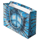 Blue Stropdas-dyed Peace Groot Cadeauzakje (Achterkant Gekanteld)