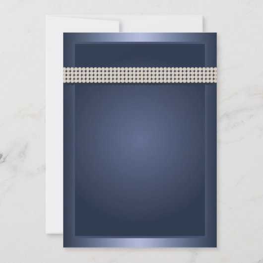 Blue Studded Butterfly Bridal Shower Invitations Kaart (Achterkant)