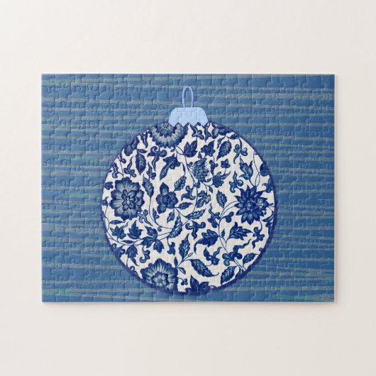 Blue  Style Christmas Decor Puzzel (Horizontaal)