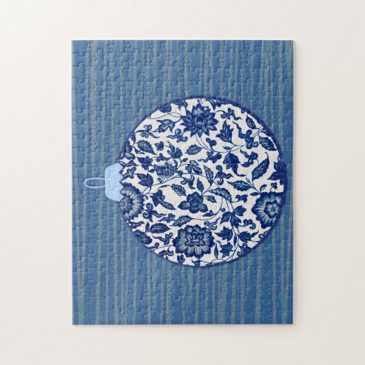 Blue Style Christmas Decor Puzzel (Verticaal)