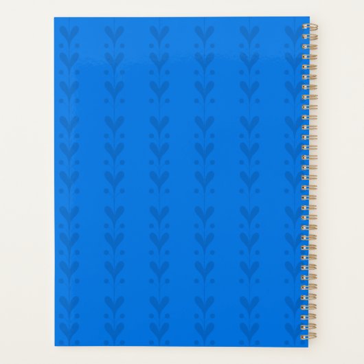 Blue Style Pattern Planner (Achterkant)