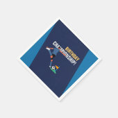 Blue Stylish Soccer Birthday Party Championship Servet (Hoek)