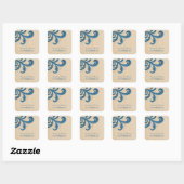 Blue Stylish Swirls Wedding Stickers (Vel)