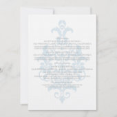 Blue Subtle Damask Information Kaart (Voorkant)