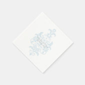Blue Subtle Damask Paper Napkins Servetten (Hoek)