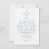 Blue Subtle Damask Response Kaart (Voorkant)