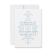 Blue Subtle Damask Response Kaart