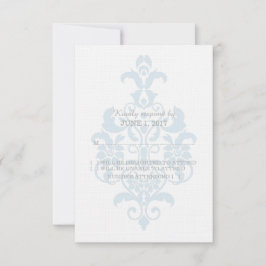 Blue Subtle Damask Response Kaart