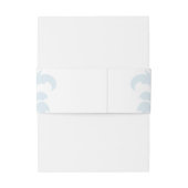 Blue Subtle Damask Wedding Belly Bands Uitnodigingen Wikkel (Achterkant Voorbeeld)