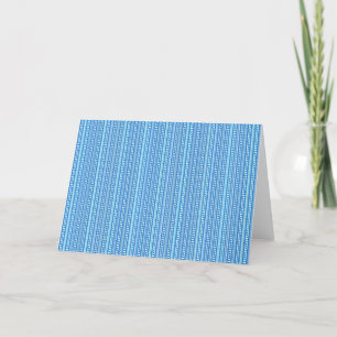 Blue Subtle Stripes Gevouwen Blanco Kaart