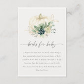 Blue Succulent Pumpkin Books voor Baby shower Informatiekaartje (Voorkant)