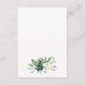 Blue Succulent Pumpkin Books voor Baby shower Informatiekaartje (Achterkant)