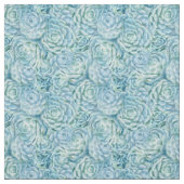 Blue Succulents Stof (Swatch)