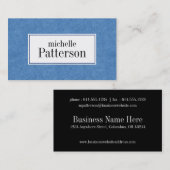 Blue Suede Texture Kijk Professional Visitekaartje (Voorkant / Achterkant)