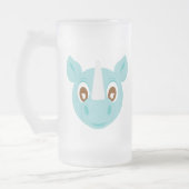 Blue Sumatran Rhino Matglas Bierpul (Links)