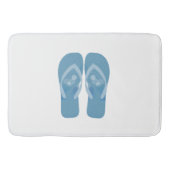 Blue Summer Beach Teenslippers Bath Mat (Voorkant)