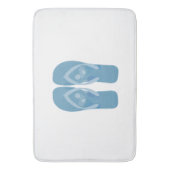Blue Summer Beach Teenslippers Bath Mat (Voorkant Verticaal)