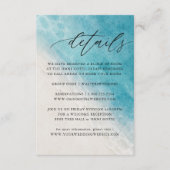 Blue Summer Beach Weddenschap Details Enclosure Ca Informatiekaartje (Voorkant)