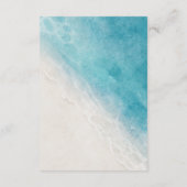 Blue Summer Beach Weddenschap Details Enclosure Ca Informatiekaartje (Achterkant)