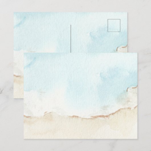 Blue Summer Ocean Afbeelding-Perfect Standaard Briefkaart (Voorkant / Achterkant)