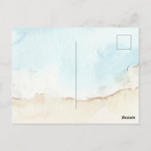 Blue Summer Ocean Afbeelding-Perfect Standaard Briefkaart (Achterkant)