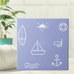 Blue Summer Ocean Naadloze Patroon Kinder badkamer Tegeltje<br><div class="desc">Breng zomerse vibes thuis met onze Blue Summer Ocean Naadloze Pattern Kinder Badkamer keramische tegel. Een vleugje zee charme elegantie voor uw ruimte!</div>