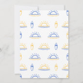 Blue Summer Surfs Up Party Uitnodiging Verjaardag (Achterkant)